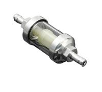 filtre à huile de moto Filtre à carburant interne de 8 mm pour moto, avec clips pour durite d'essence, compatible scooter, pit bike, dirt et quad(Silver)