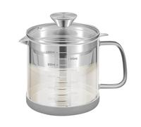 Filtre à huile en acier - pot de grande capacité, panier de filtre amovible | Conteneur de stockage d'huile de bacon polyvalent, accessoire de cuisine de camping portable pour la