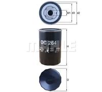 Filtre à huile Filtre vissé OC 264 MAHLE pour AUDI SEAT VW SKODA