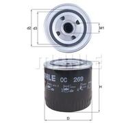 Mahle Original Filtre à huile OC 269 – Filtre vissé pour ROVER HONDA