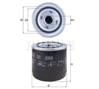 Filtre à huile Filtre vissé OC 288 MAHLE pour CADILLAC DODGE FORD FORD USA JEEP