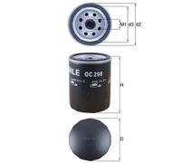 Filtre à huile Filtre vissé OC 298 MAHLE pour LAND ROVER DEFENDER Station Wagon