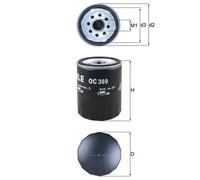 Mahle Original Filtre à huile KNECHT OC 369 – filtre vissé pour SMART, MITSUBISHI