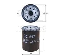 Filtre à huile Filtre vissé OC 617 KNECHT pour HONDA ACURA