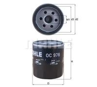 Filtre à huile Filtre vissé OC 976 MAHLE pour RENAULT PEUGEOT CITROËN PIAGGIO DS