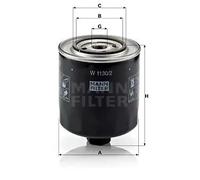 MANN-FILTER Filtre à huile W 1130/2 pour véhicules de tourisme et utilitaires