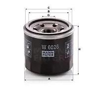 MANN-FILTER Filtre à huile W 6026 pour véhicules de tourisme et utilitaires