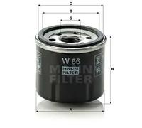 Filtre à huile Filtre vissé W 66 MANN-FILTER pour DACIA RENAULT NISSAN