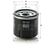 Filtre à huile Filtre vissé W 66 MANN-FILTER pour RENAULT DACIA NISSAN