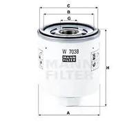 MANN-FILTER Filtre à huile W 7038 pour Ford Transit V363