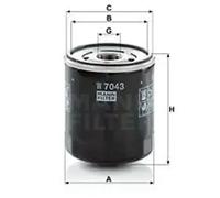 Filtre à huile Filtre vissé W 7043 MANN-FILTER pour FORD FORD USA