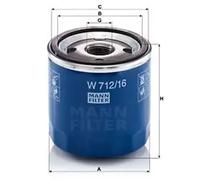 Filtre à huile Filtre vissé W 712/16 MANN-FILTER pour LANCIA FIAT ALFA ROMEO