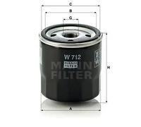 Filtre à huile Filtre vissé W 712 MANN-FILTER pour FORD OPEL AUSTIN ROVER MG
