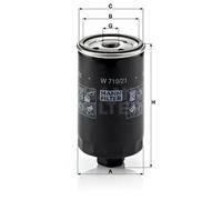 Filtre à huile Filtre vissé W 719/21 MANN-FILTER pour VW GOLF II PASSAT B3/B4