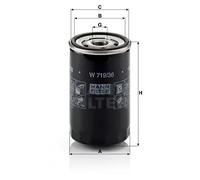 Filtre à huile Filtre vissé W 719/36 MANN-FILTER pour JAGUAR JEEP LAND ROVER