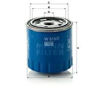 Filtre à huile Filtre vissé W 815/3 MANN-FILTER pour RENAULT PEUGEOT TALBOT