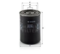 Filtre à huile Filtre vissé W 816/80 MANN-FILTER pour MITSUBISHI DAIHATSU
