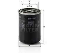 Filtre à huile Filtre vissé W 818/81 MANN-FILTER pour TOYOTA DAIHATSU VW NISSAN