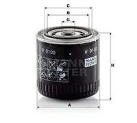 MANN-FILTER Filtre à huile W 9100 pour applications non routières