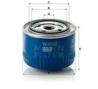 MANN-FILTER Filtre à huile W 914/2 pour véhicules de tourisme et utilitaires