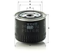 Filtre à huile Filtre vissé W 914/26 MANN-FILTER pour HONDA ROVER LAND ROVER MG