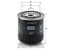 Filtre à huile Filtre vissé W 920/14 MANN-FILTER pour NISSAN LDV