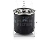 Filtre à huile Filtre vissé W 920/6 MANN-FILTER pour CHRYSLER JEEP PIAGGIO DODGE