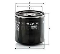 MANN-FILTER Filtre à huile vissé W 921/80 – pour poids-lourds et autobus