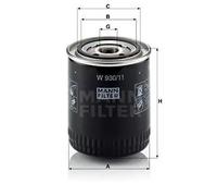 Filtre à huile MANN-FILTER W 930/11