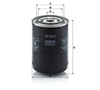 Filtre à huile Filtre vissé W 933/1 MANN-FILTER pour NISSAN CARBODIES BMC FORD