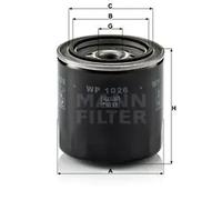Filtre à huile Filtre vissé WP 1026 MANN-FILTER pour TOYOTA COROLLA Break PICNIC