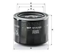Filtre à huile Filtre vissé WP 914/80 MANN-FILTER pour TOYOTA COROLLA Compact