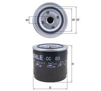 Filtre à Huile Filtres à Visser 93,2mm MAHLE pour Seat 124