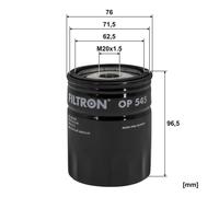 Filtron Filtre à huile OP545 – Filtre vissé pour Alfa Romeo, Autobianchi, Citroën, Fiat, Innocenti