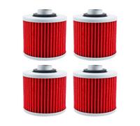 Filtre à huile for moto, 2/4/6 pièces, adapté for YD250 FZR250 BW350 XZ550 XC180 XC200 XC250 SR250 SR400 SR500 SRX400 SRX600 SZR660(Red-4 pcs)