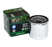 Filtre à huile Hiflo chromé HF204C pour Arctic Cat Honda Kawasaki Suzuki Triumph Yamaha