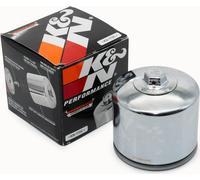 Filtre à huile K&N aspect chromé pour Harley Davidson FXR Super Glide Sportster XLX 61 Roadster 1000 / 1340 ccm année 1980 - 1985