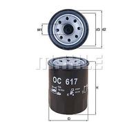 Filtre à Huile OC617 Honda Civic Accord Crv Crx Frv