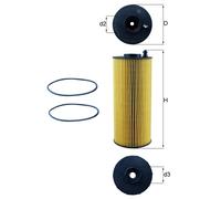 Filtre à huile OX 1059D MAHLE