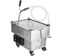 Filtre à Huile Professionnel pour Friteuse, Pompe Haute Efficacité 300W, Capacité 18L, Système de Filtration en Acier Inoxydable Alimentaire 304 pour Cuisine de Restaurant, Fast-Food, Pub, Traiteur