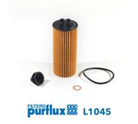 Purflux Filtre à huile L1045 – Cartouche filtrante compatible BMW X1 F48, X1 U11, X2 F39
