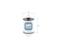 Filtre À Huile UFI 25.228.00 Pour FIAT