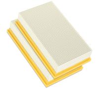 VIOKS Lot de 2 filtres plissés plats de rechange pour aspirateur Kärcher | Filtre à lamelles pour Kärcher NT 35/1 Ap / Te / Tact & NT 30/1 Tact , NT 45/1 , NT 55/1 , NT 561 & Bosch GAS 35-55