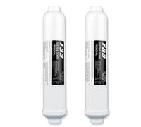 Filtre à membrane pré/post-filtre au charbon actif en ligne T33 de qualité noix de coco, 2 pièces de remplacement pour filtre à eau d'évier