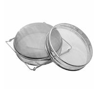 Filtre à miel double couche en acier inoxydable résistant pour l'apiculture avec bras télescopique réglable pour seau de 18 litres double filtre à miels