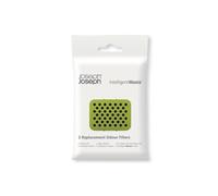 Joseph Joseph – Filtres anti-odeurs Intelligent Waste – Charbon actif 9,4×6,8 cm – Lot de 2