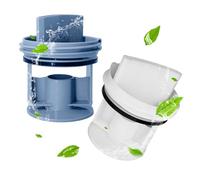 Filtre à peluches (2 pièces) Pour Machine à Laver à Tambour Siemens Bosch, Bouchon Vidange Machine a Laver Rechange Compatible avec Plusieurs Modèles (Bleu+Blanc)