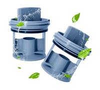 Filtre à peluches (2 pièces) Pour Machine à Laver à Tambour Siemens Bosch, Bouchon Vidange Machine a Laver Rechange Compatible avec Plusieurs Modèles (Bleu)