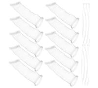 Filtre à Peluches en Acier Inoxydable 10 Pièces Argenté pour Machine | Mesh Haute Densité, Installation Facile et Modèle Nettoyable, pour Tuyau D’arrosage et Évier