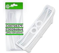 Filtre à peluches pour sèche-linge 295 x 139 x 65 mm avec code original C00728379 C00286864 488000728379 482000023267 pour Indesit pour Ariston pour Philips pour Whirlpool ONIX TECH